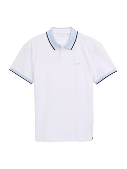 TOM TAILOR Poloshirt hellblau/schwarz/weiß TOM TAILOR Poloshirt hellblau/schwarz/weiß