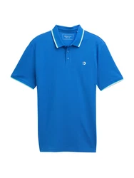 TOM TAILOR DENIM Poloshirt aqua/royalblau/weiß