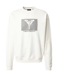 Carlo Colucci Sweatshirt schwarz/offwhite