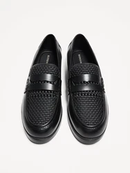 Bershka Mokassin Slipper schwarz