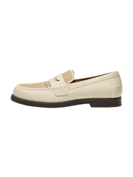Bershka Mokassin Slipper creme