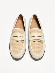 Bershka Mokassin Slipper creme