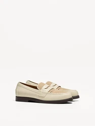 Bershka Mokassin Slipper creme