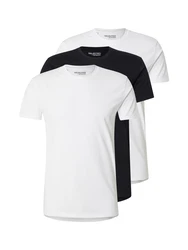SELECTED HOMME T-Shirt SLHRoland schwarz/weiß