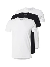 T-Shirt 'SLHROLAND' schwarz / wei