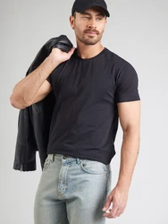 SELECTED HOMME T-Shirt SLHRoland schwarz/weiß