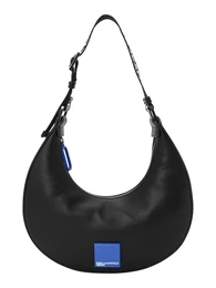 Schultertasche blau / schwarz / wei