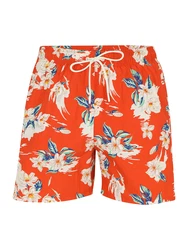 TOMMY HILFIGER Badeshorts kitt/enzian/dunkelorange/weiß
