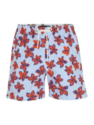 TOMMY HILFIGER Badeshorts blau/hellblau/orange