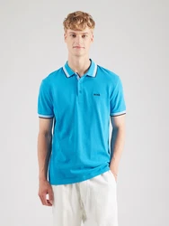 BOSS Poloshirt 'Paddy' hellblau/schwarz/offwhite