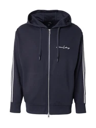 ARMANI EXCHANGE Sweatjacke marineblau / weiß