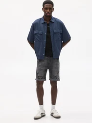Pull&Bear Shorts dunkelgrau