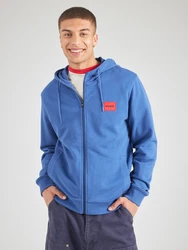 HUGO Sweatshirt Herren Sweatjacke Daple212 royalblau/rot/schwarz