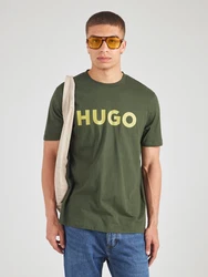 HUGO T-Shirt 'Dulivio' gelb/dunkelgrün