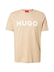 HUGO T-Shirt 'Dulivio' beige/offwhite HUGO T-Shirt 'Dulivio' beige/offwhite