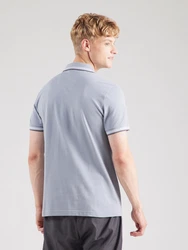 BOSS Poloshirt 'Paul' hellgrau/dunkelgrau/weiß