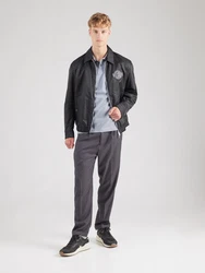 BOSS Poloshirt 'Paul' hellgrau/dunkelgrau/weiß