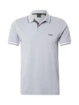 BOSS Poloshirt 'Paul' hellgrau/dunkelgrau/weiß
