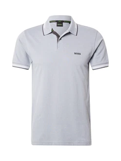 BOSS Poloshirt 'Paul' hellgrau/dunkelgrau/weiß BOSS Poloshirt 'Paul' hellgrau/dunkelgrau/weiß