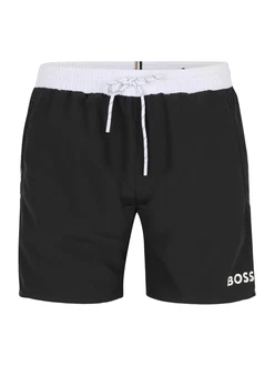 BOSS Badeshorts Starfish anthrazit/weiß BOSS Badeshorts Starfish anthrazit/weiß