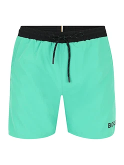 BOSS Badeshorts Starfish türkis/schwarz BOSS Badeshorts Starfish türkis/schwarz