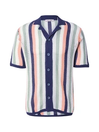 Strickjacke 'ONSKasper' marine / pastellgrn / apricot / wei