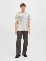 Jack & Jones Premium Poloshirt 'JPRBLUHARRY' schwarz/wollweiß