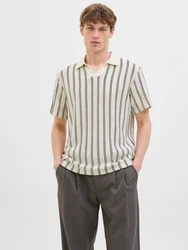 Jack & Jones Premium Poloshirt 'JPRBLUHARRY' schwarz/wollweiß