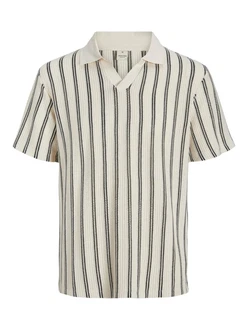 Jack & Jones Premium Poloshirt 'JPRBLUHARRY' schwarz/wollweiß