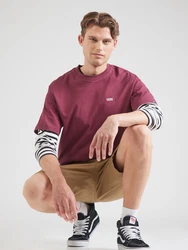 VANS Left Chest II T-Shirt burgunder/weiß