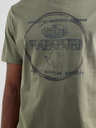 NAPAPIJRI T-Shirt S-BALD dunkelgrau/grün
