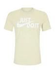 Nike Sportswear T-Shirt 'Swoosh' khaki/weiß Nike Sportswear T-Shirt 'Swoosh' khaki/weiß
