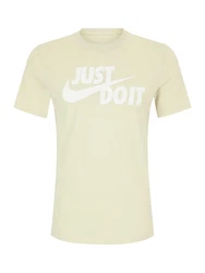 Nike Sportswear T-Shirt 'Swoosh' khaki/weiß
