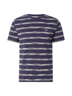 GANT T-Shirt dunkelblau/offwhite