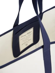 TOMMY HILFIGER Strandtasche 'SUMMER' blau/weiß