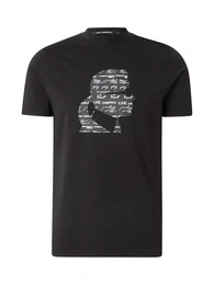 T-Shirt dunkelgrau / schwarz / wei
