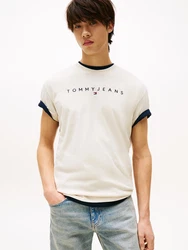 Tommy Jeans T-Shirt creme/navy