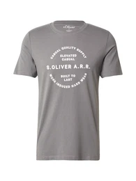 T-Shirt grau / wei