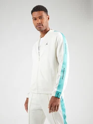 Jordan Sweatjacke 'Ess' türkis / schwarz / offwhite
