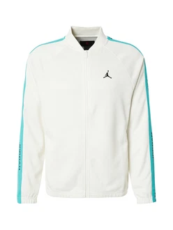 Jordan Sweatjacke 'Ess' türkis / schwarz / offwhite