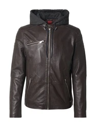 Maze Übergangsjacke Lederjacke dunkelbraun