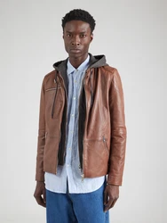 Maze Übergangsjacke Lederjacke braun