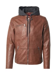 Maze Übergangsjacke Lederjacke braun