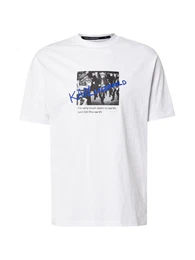 T-Shirt royalblau / dunkelgrau / schwarz / wei