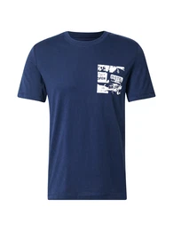 T-Shirt navy / wei