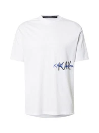 T-Shirt kobaltblau / schwarz / wei