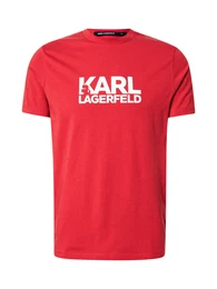 T-Shirt knallrot / wei