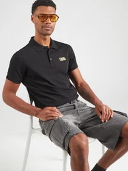 Karl Lagerfeld Poloshirt goldgelb/schwarz