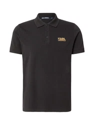 Karl Lagerfeld Poloshirt goldgelb/schwarz