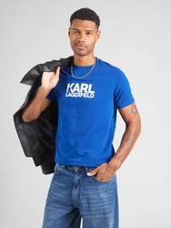 Karl Lagerfeld T-Shirt royalblau/weiß